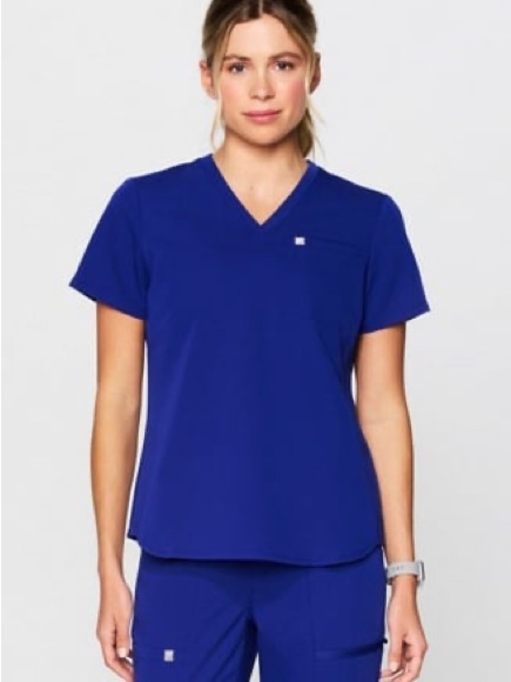 Fabletics V-Neck Scrub Top in Royal Blue